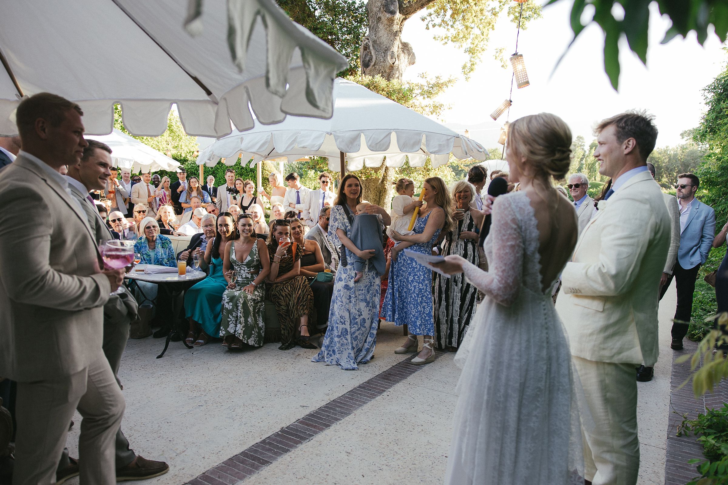Al fresco wedding reception at Johannesdal