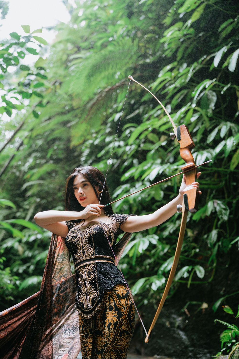Personal branding photography at Leke-Leke Waterfall, Bali.