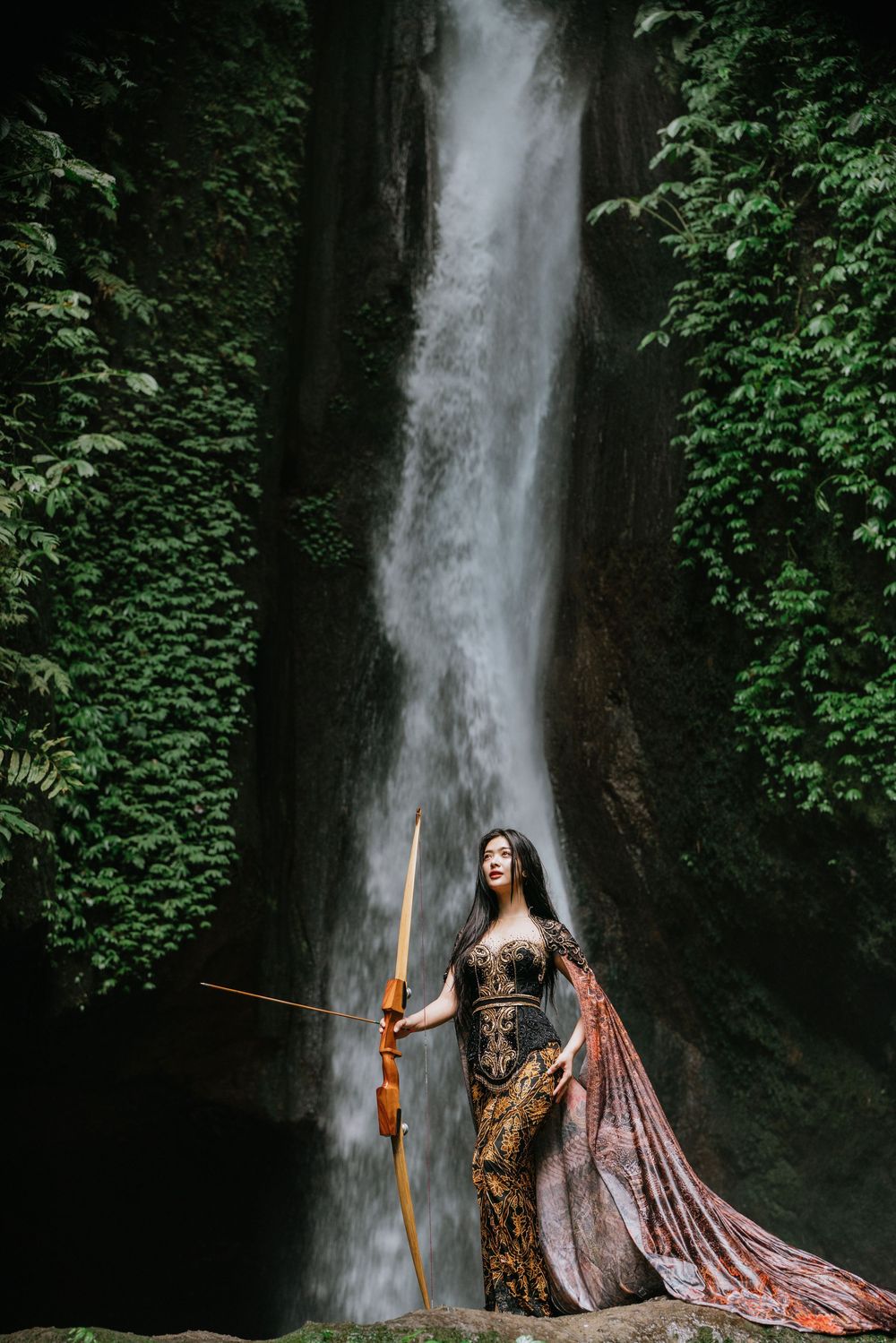 Personal branding and lifestyle photography at Leke-Leke Waterfall.