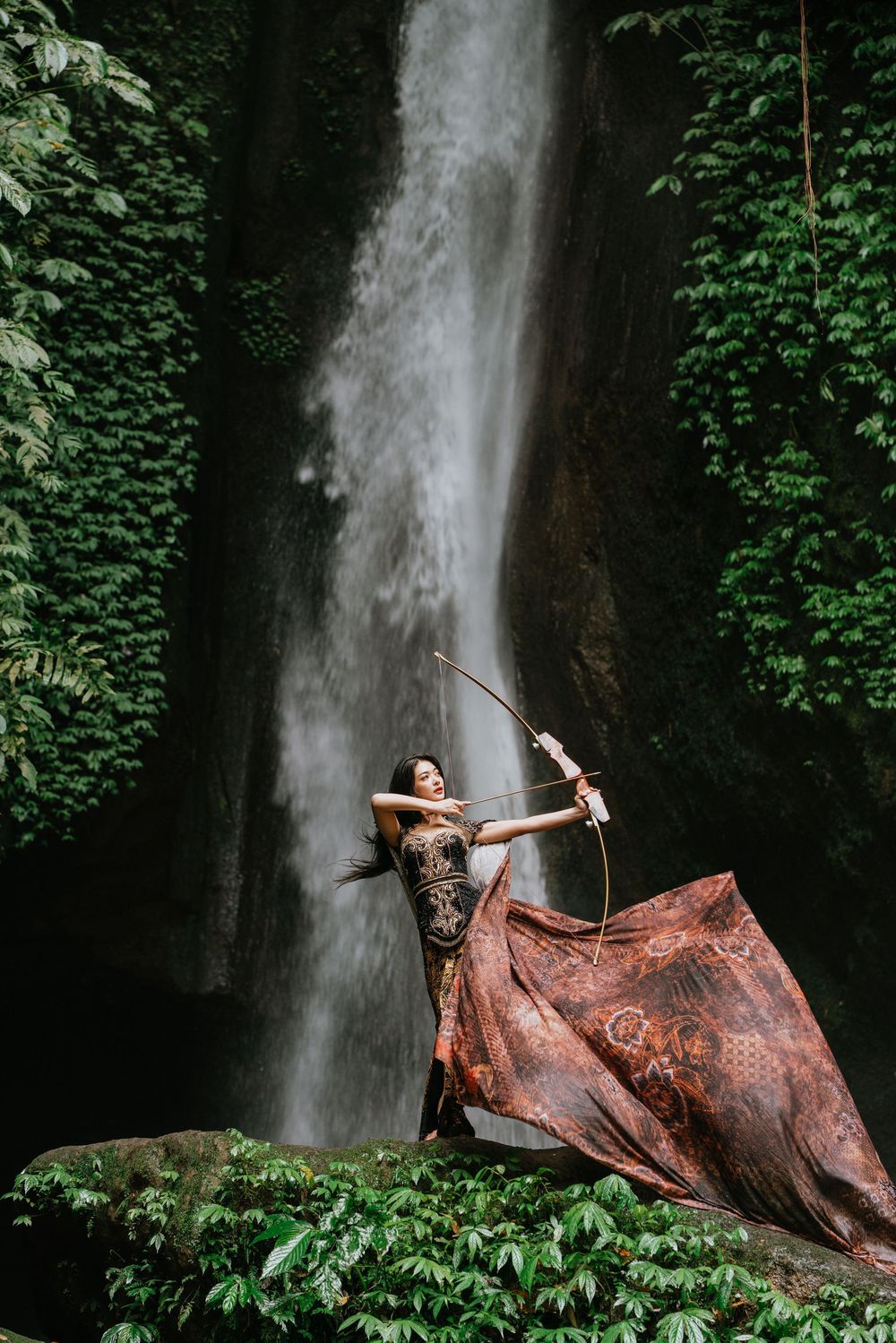 Personal branding and lifestyle photography at Leke-Leke Waterfall.