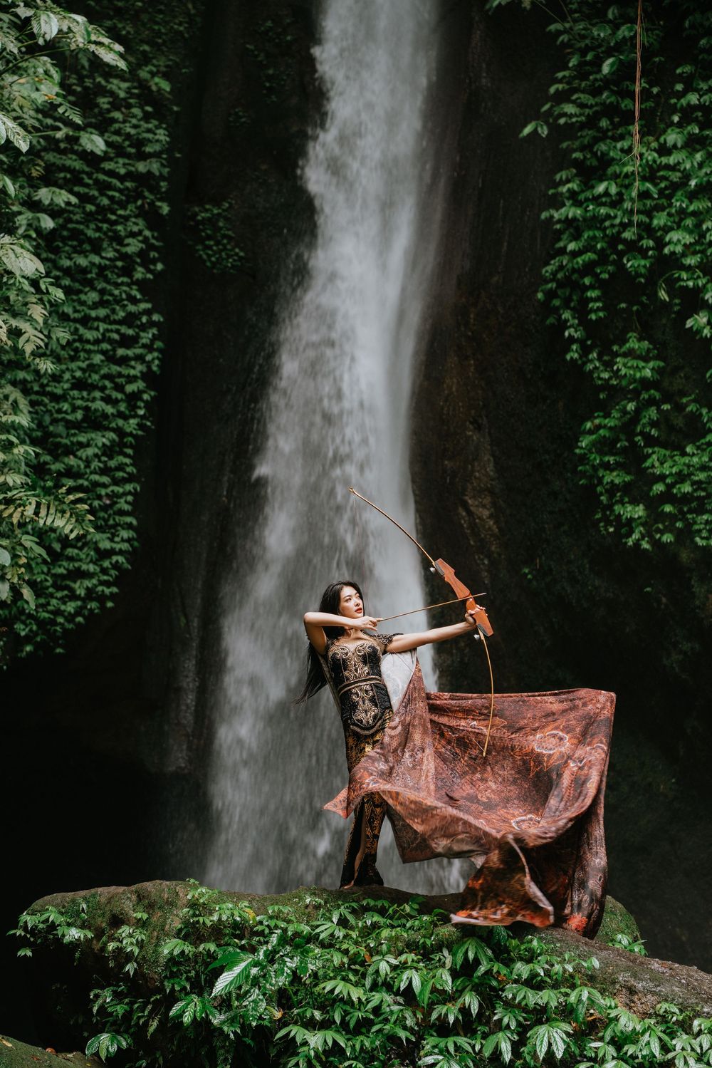 Personal branding and lifestyle photography at Leke-Leke Waterfall.
