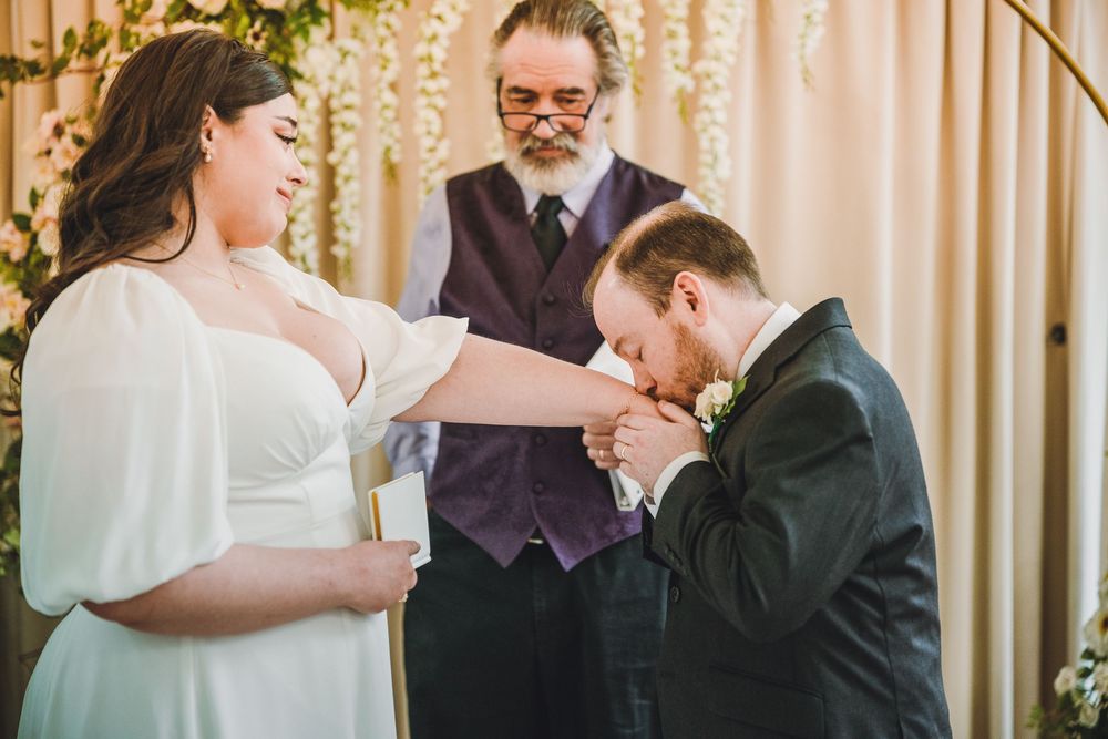 AnnaBelle and Matt's micro wedding at The Rosebud in Savage, MD.