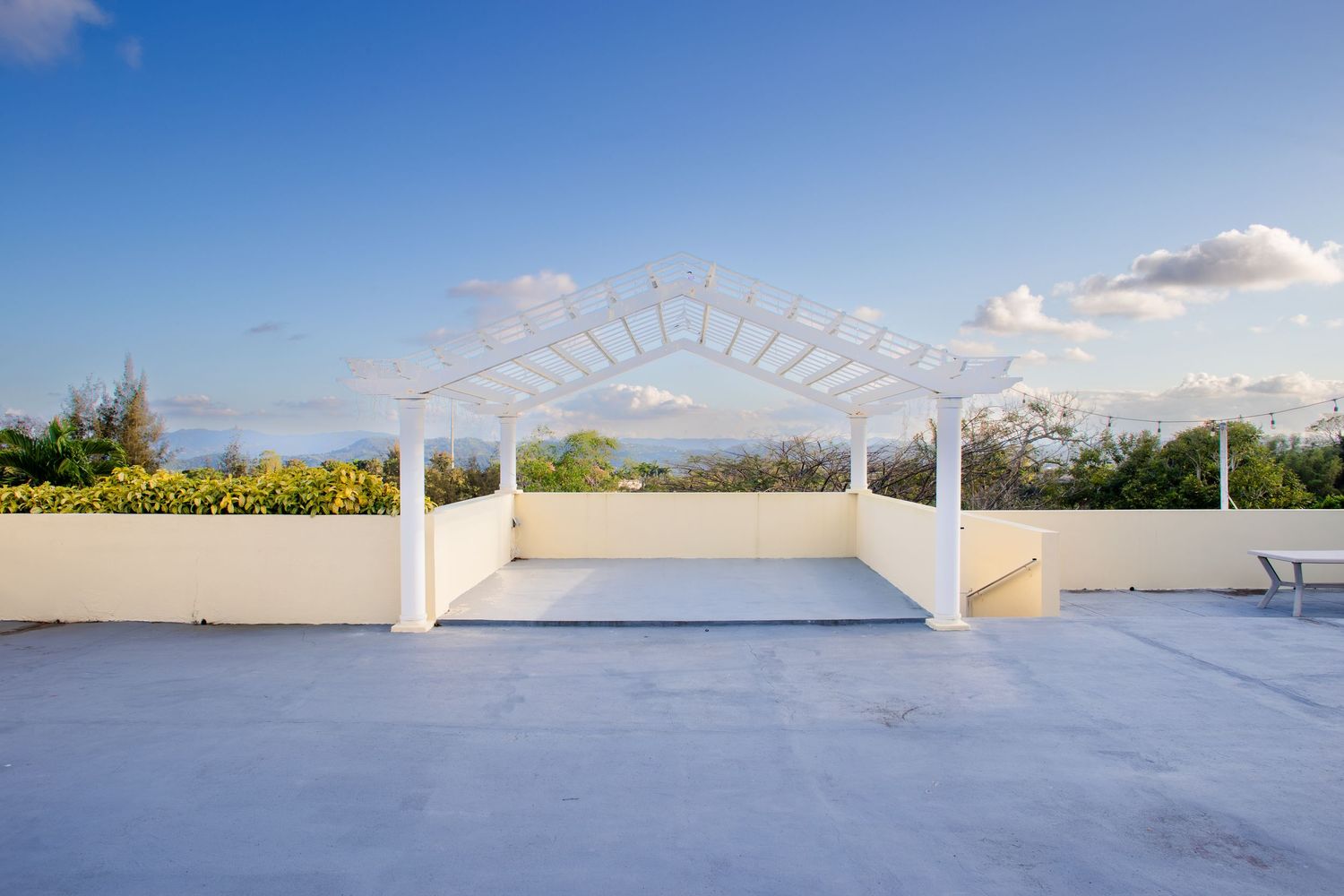 Real estate photo. Short-term rental in Aguas Buenas, Puerto Rico. Patio area.