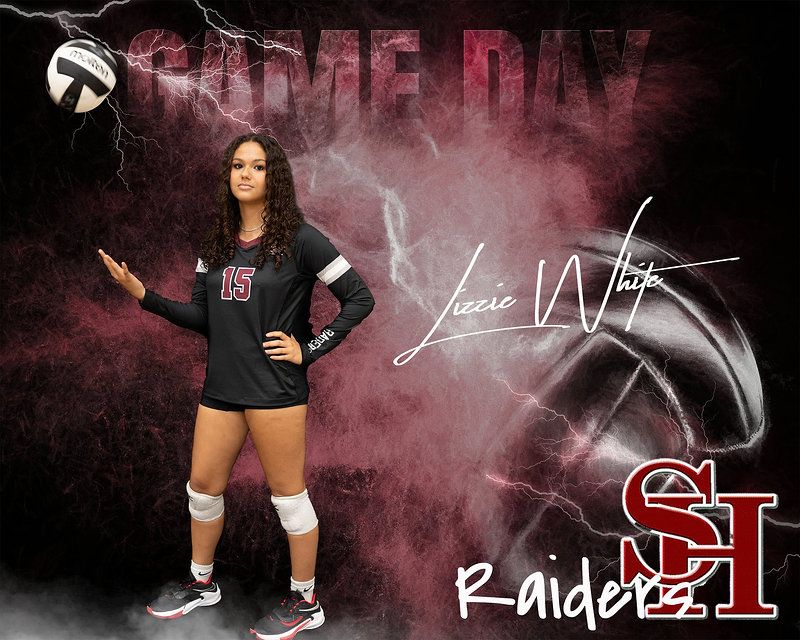 Dramatic sports portrait with red smoke effects and team branding.