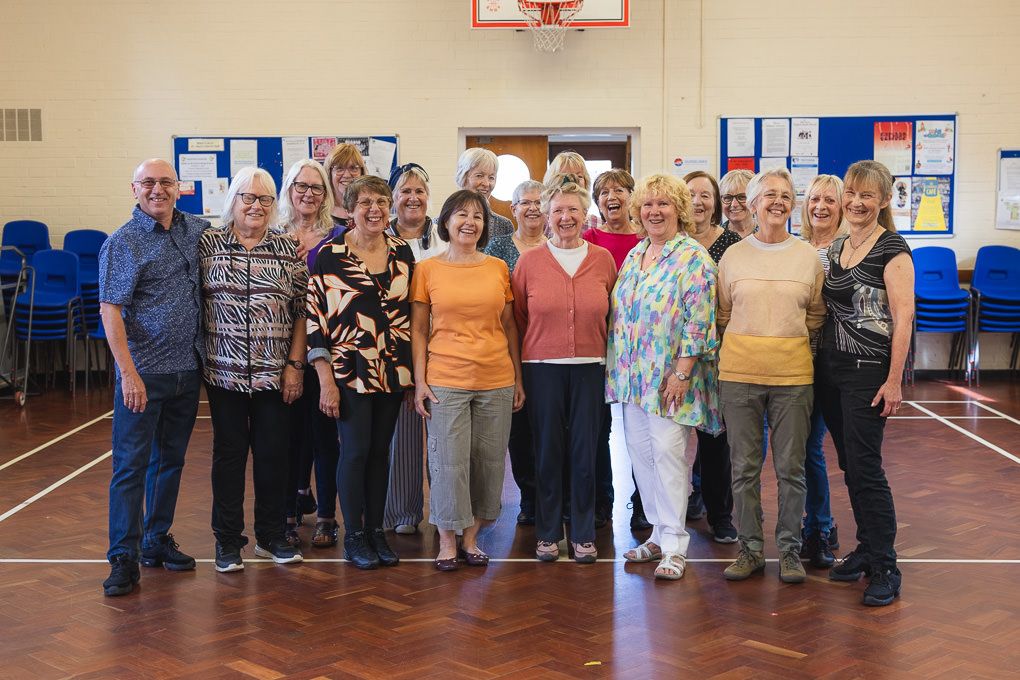 A group shot of participants from Footseps Dance School in Letchworth, Hertfordshire.