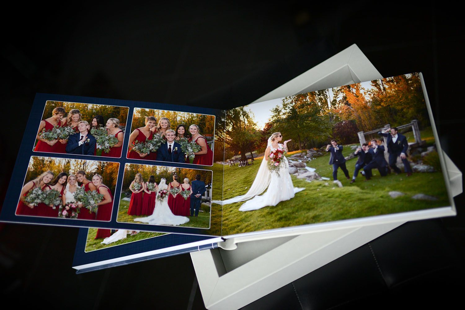 wedding book and album bride with groomsmen page by luba wold