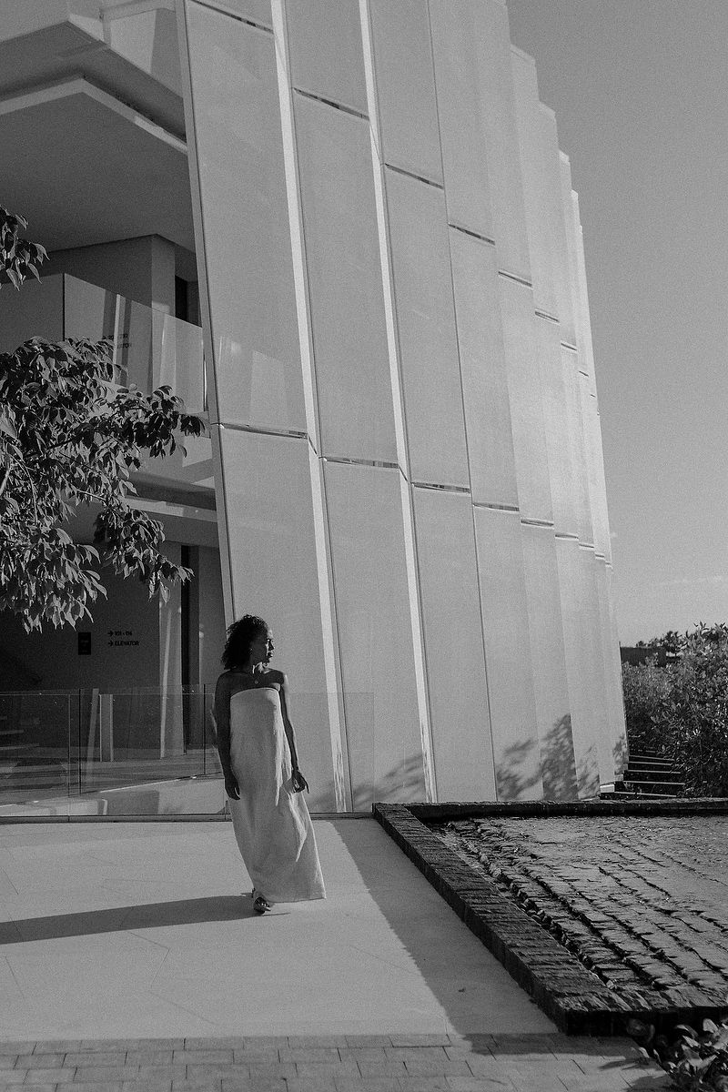 Candid black and white mother photo at The St. Regis Kanai Resort in Riviera Maya.