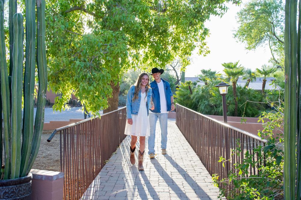 couple in rural Marana, Arizona at White Stallion Ranch