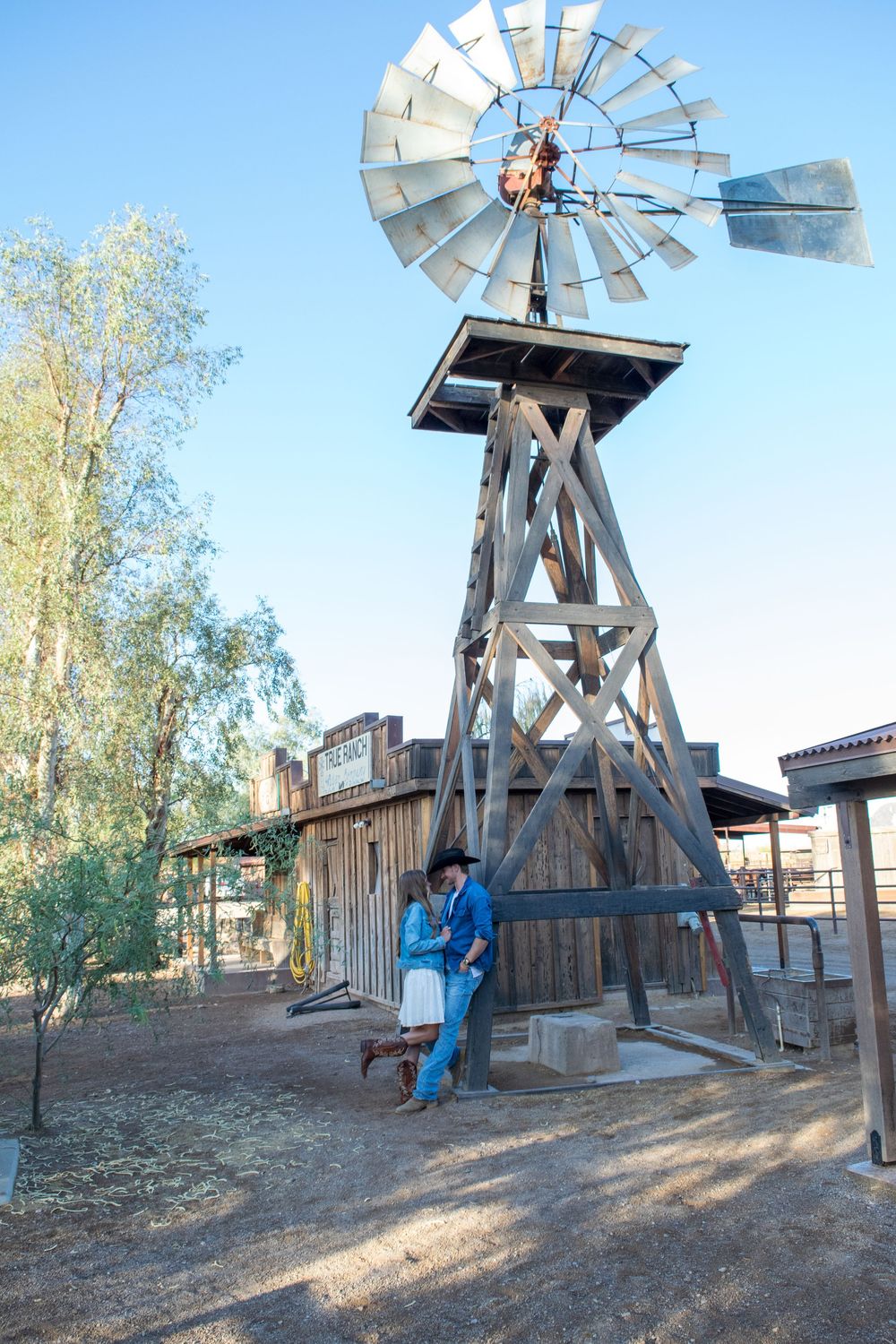 couple in rural Marana, Arizona at White Stallion Ranch