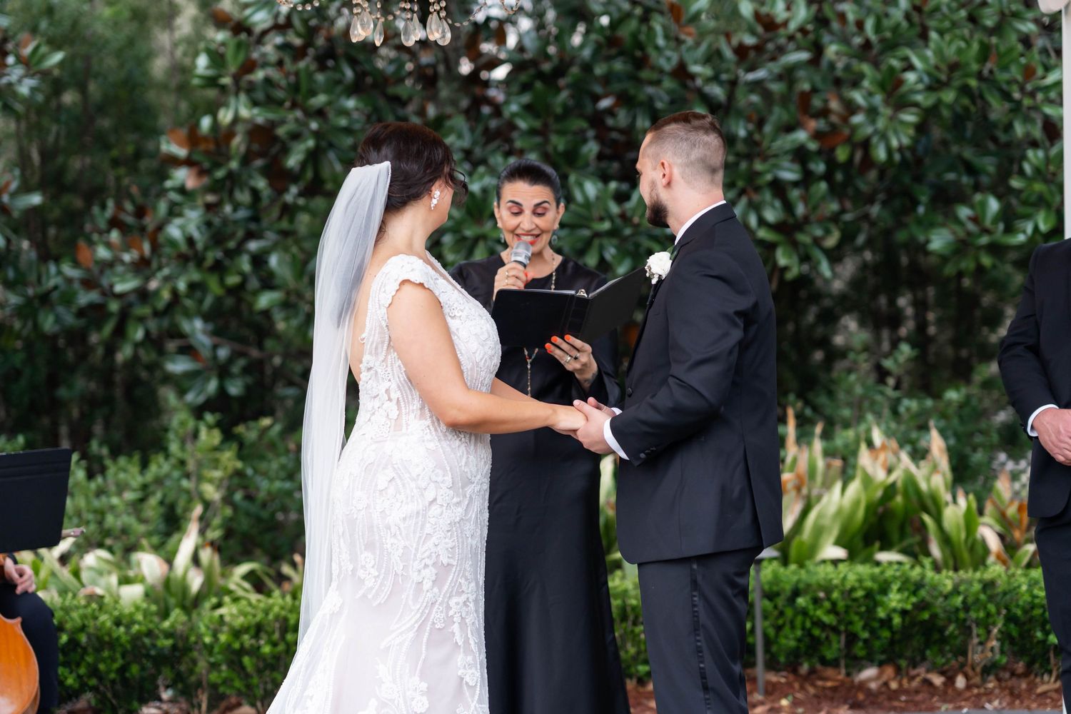 bride and groom giving vows