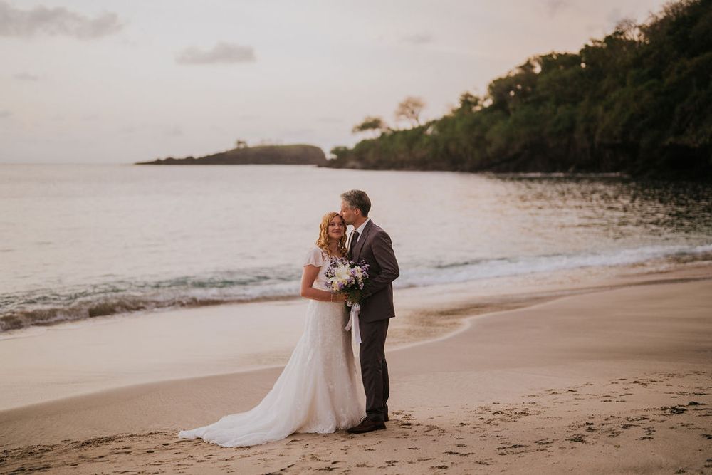 Prewedding couple photography in Bali with Virgin Beach views