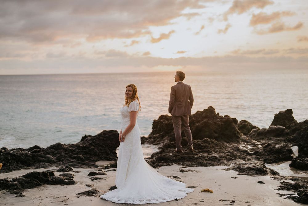 Prewedding couple photography in Bali with Virgin Beach views