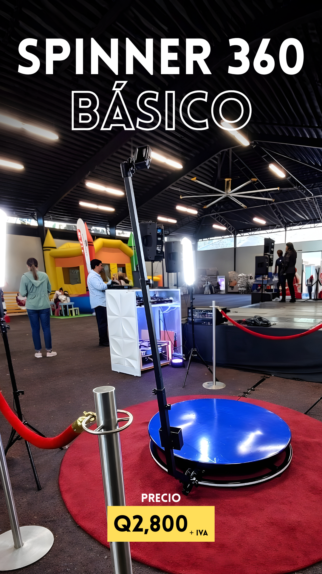 Spinner 360 Básico en Guatemala con cámara GoPro grabando video 360