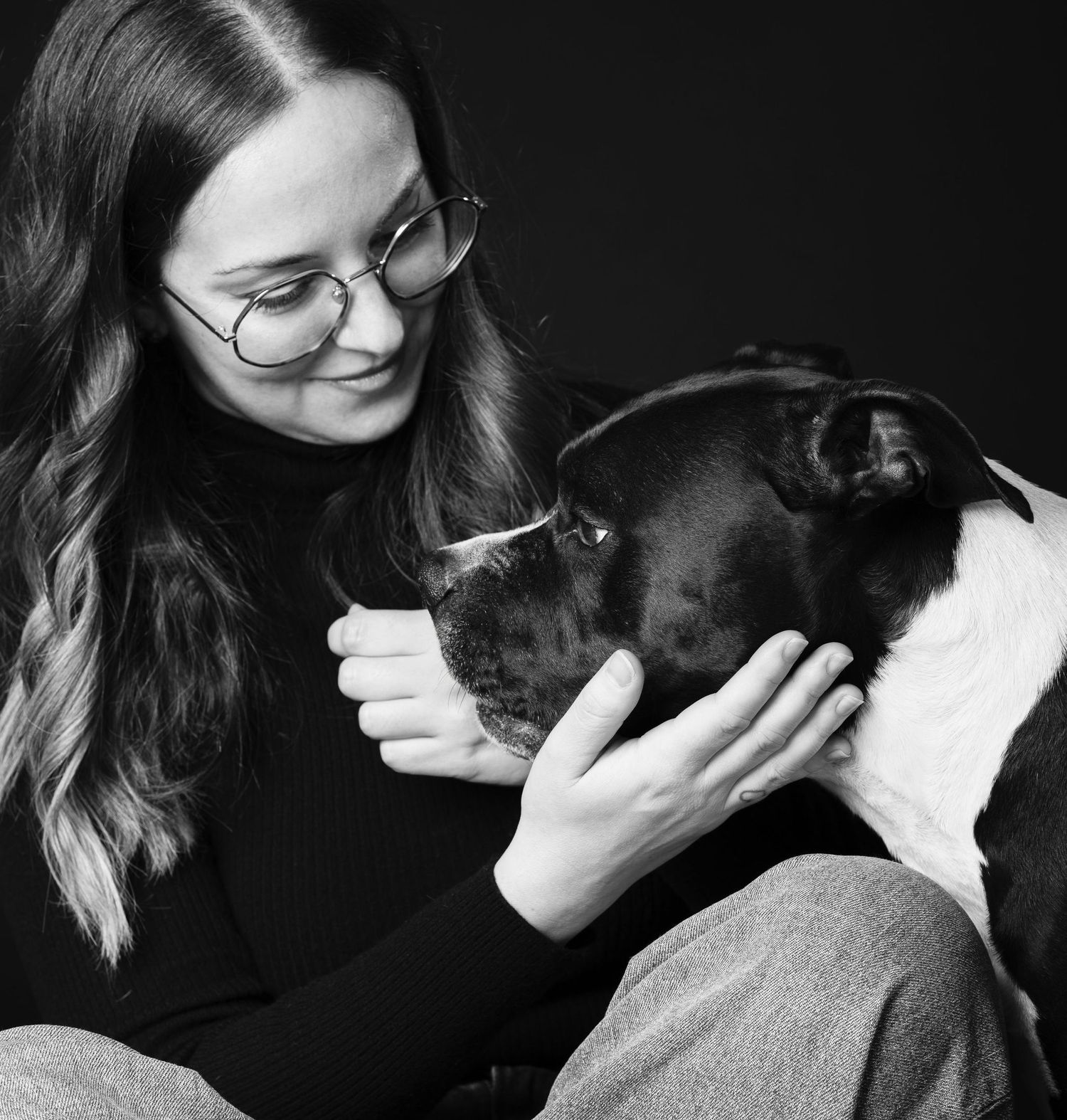 Fotografo animali a Vicenza. Foto Cane con il padrone. Servizio fotografico animali