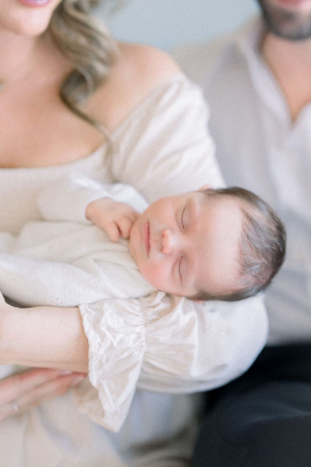 close up of newborn during a Washington DC newborn photography session