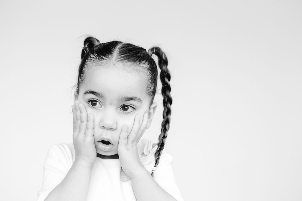 Expressive black and white portrait of a child captured in Chicago North Shore