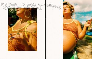 A series of cropped vintage-style photographs showing beach scenes in warm golden tones.