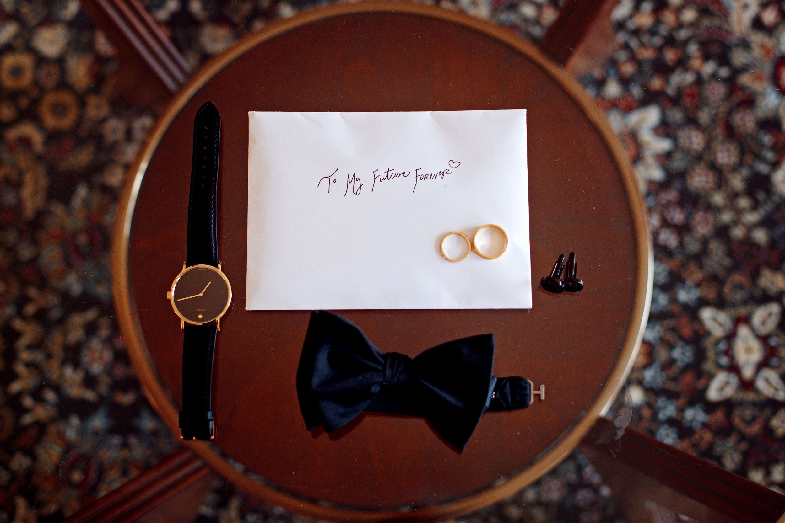 close-up of wedding invitation design