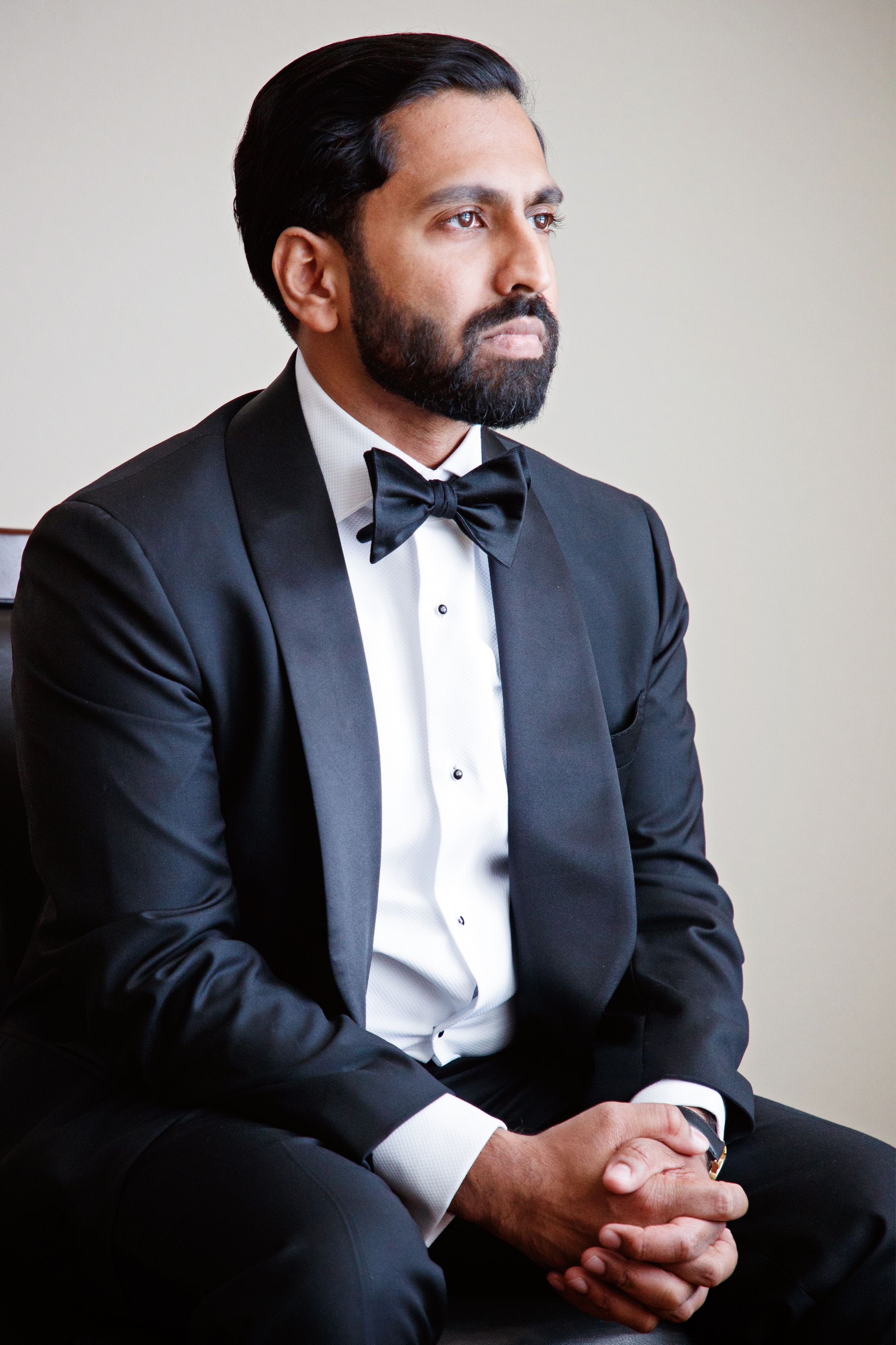 groom getting ready before ceremony