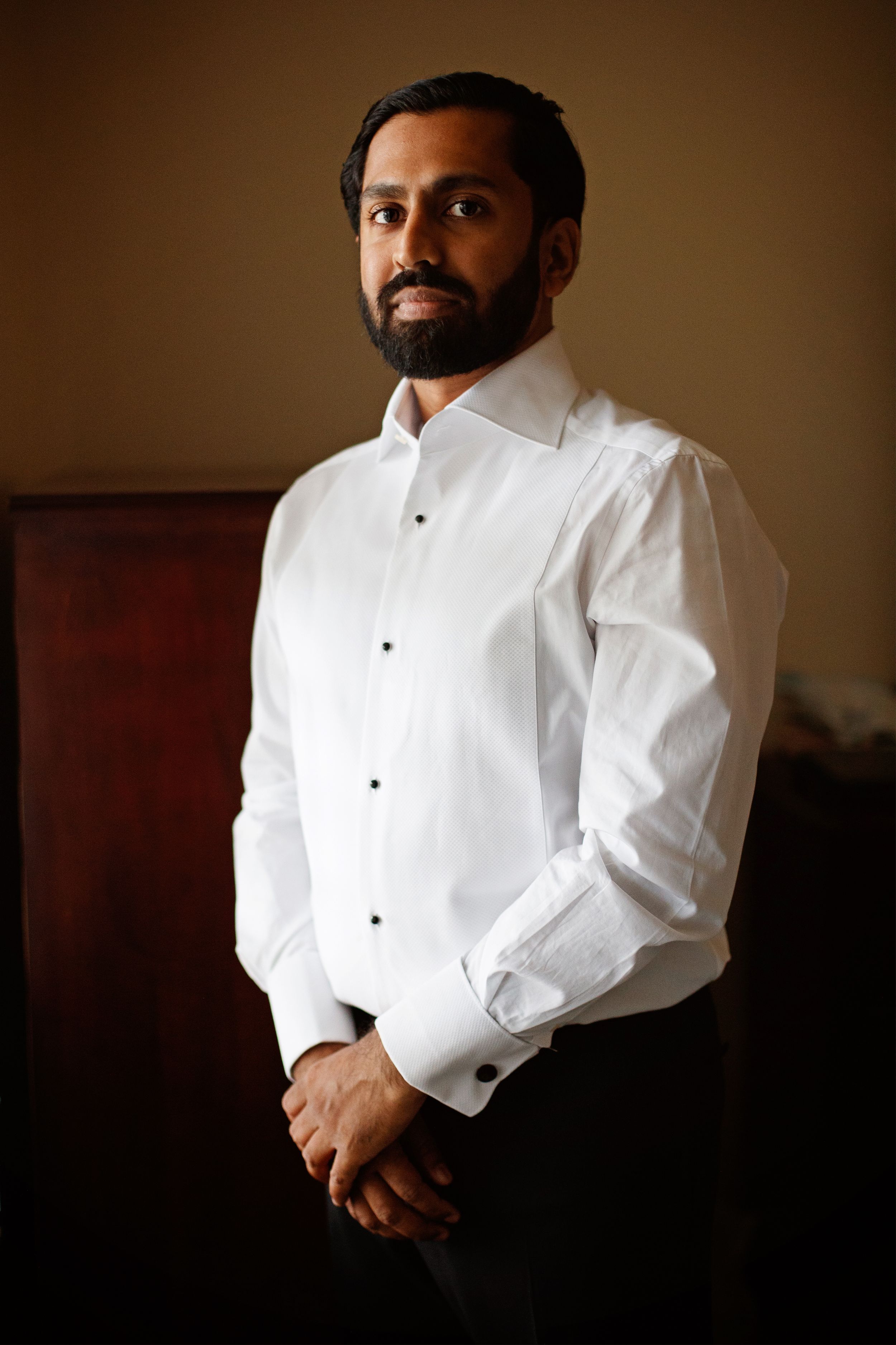 Indian groom portrait before ceremony