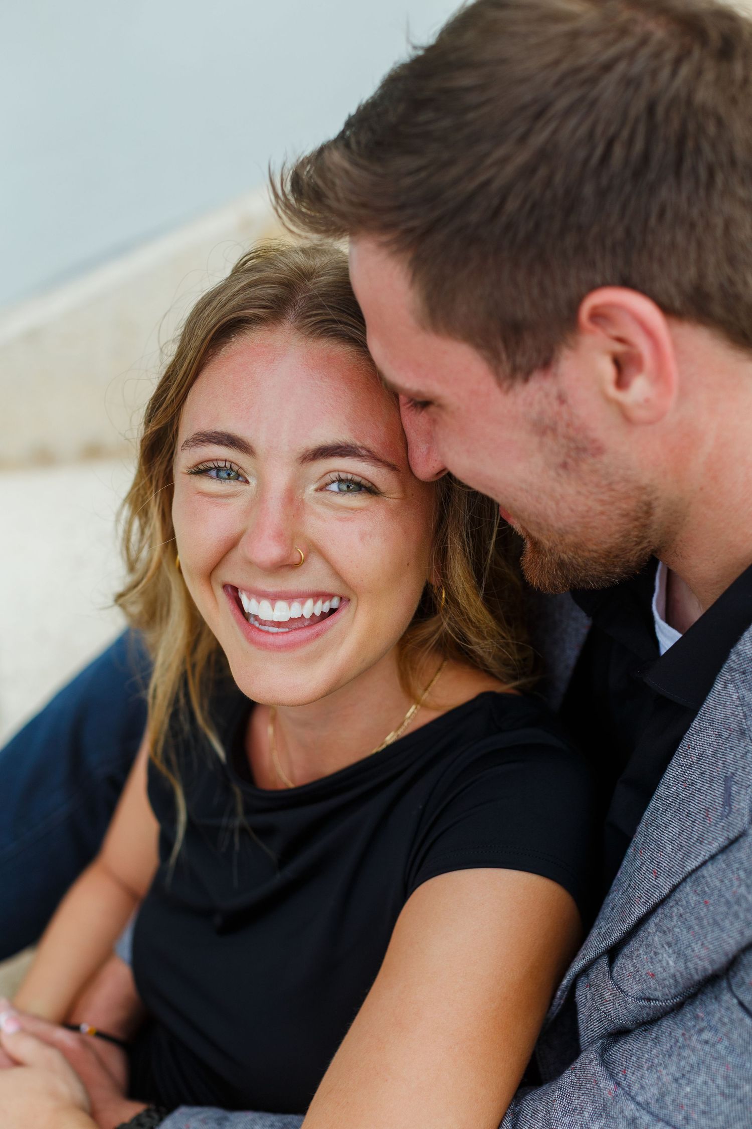 Couples portrait. Condado Vanderbilt Hotel in San Juan, Puerto Rico.