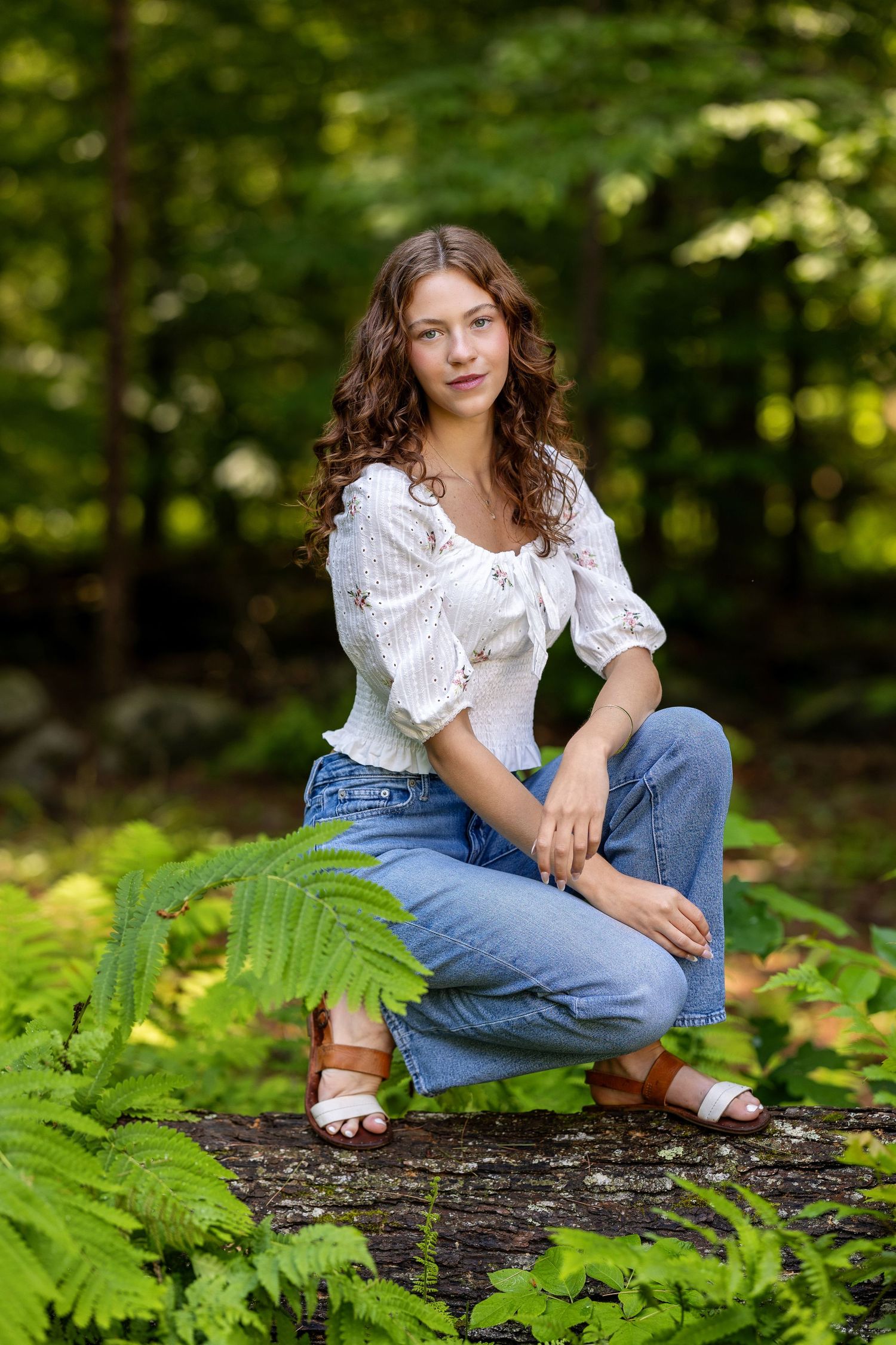 High School Senior Portrait woodlands, Exeter, New Hampshire