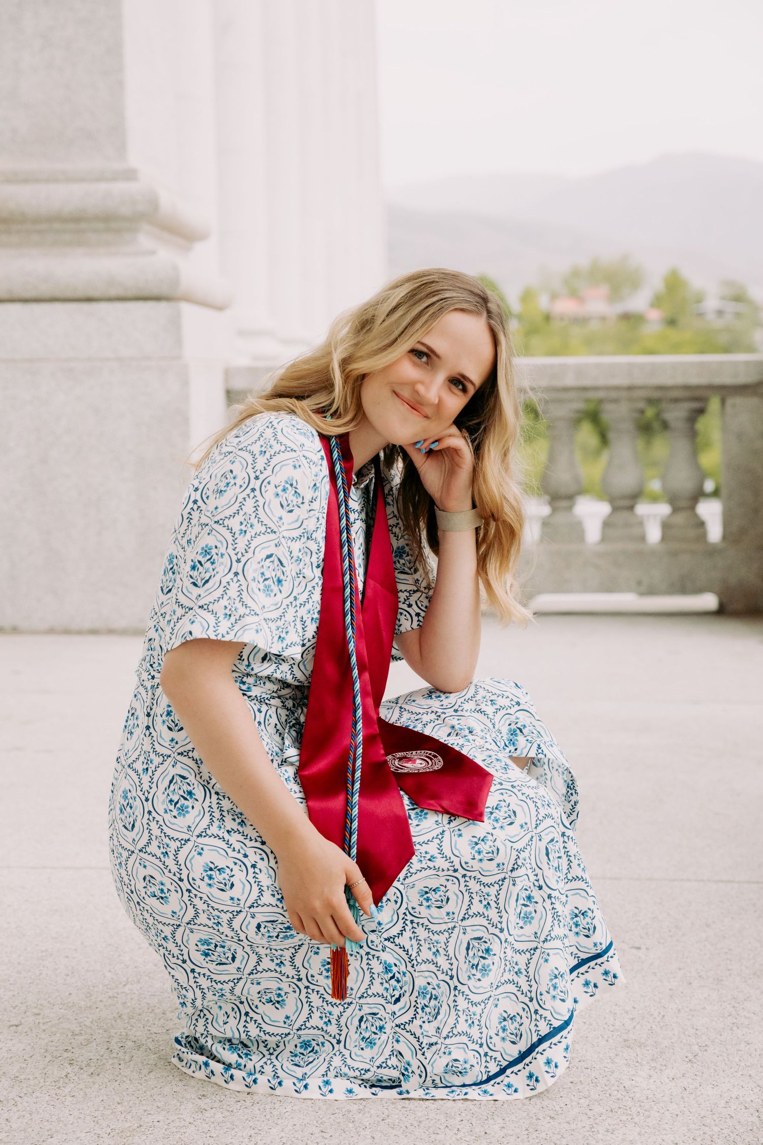 Graduation photos at the Utah State Capitol Building.