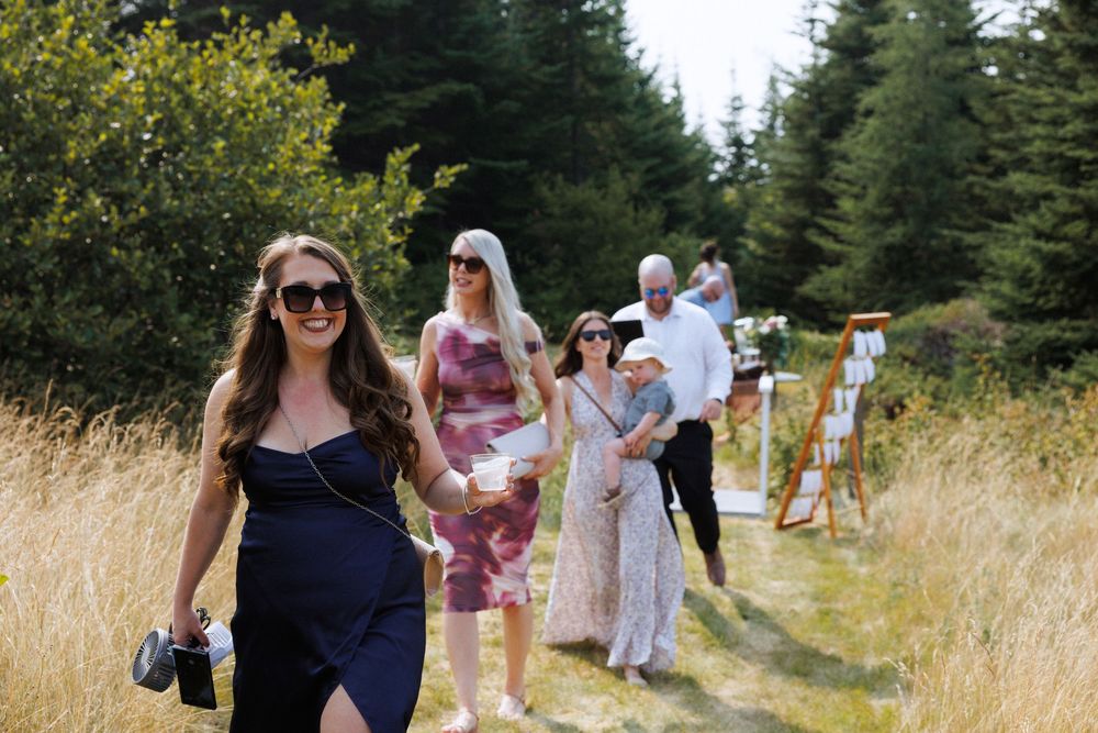 Outdoor ceremony on the Bonavista Peninsula by Newfoundland documentary style wedding photographer Kaitlyn Yvette