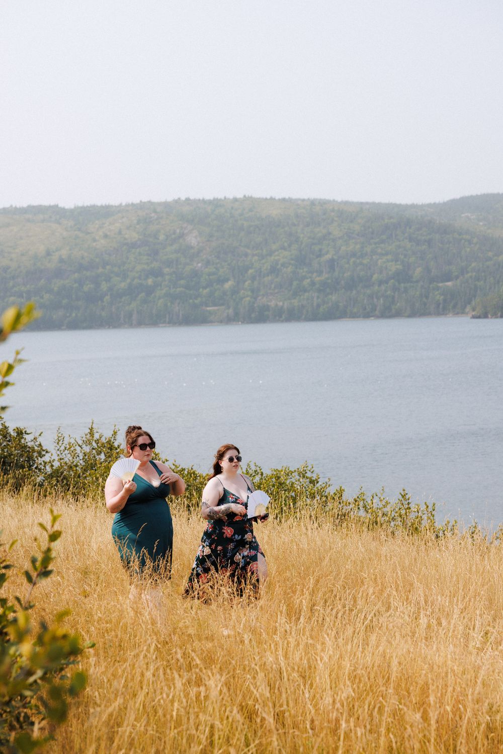 Outdoor ceremony on the Bonavista Peninsula by Newfoundland documentary style wedding photographer Kaitlyn Yvette