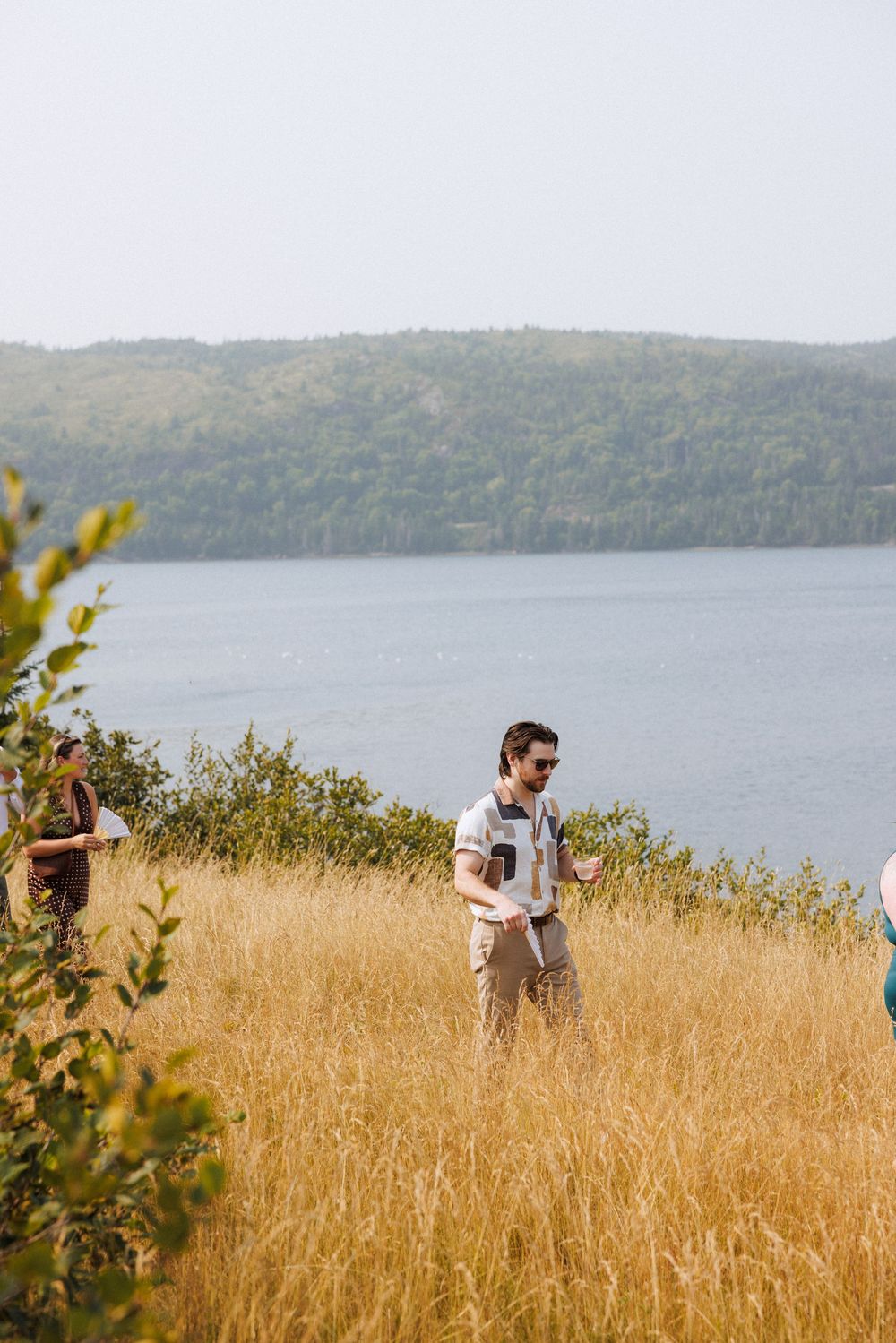 Outdoor ceremony on the Bonavista Peninsula by Newfoundland documentary style wedding photographer Kaitlyn Yvette
