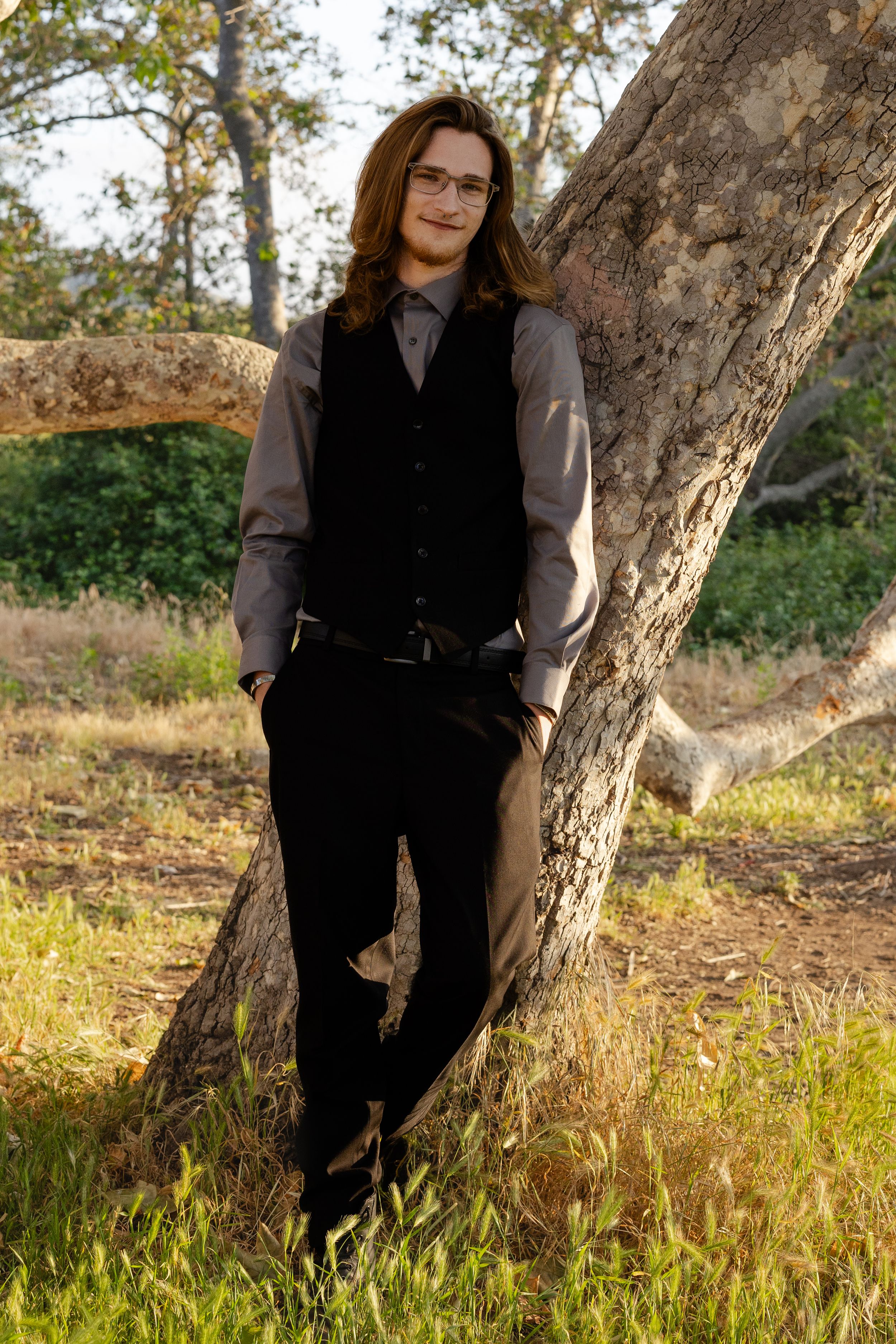 Outdoor senior portraits San Diego. Grasslands