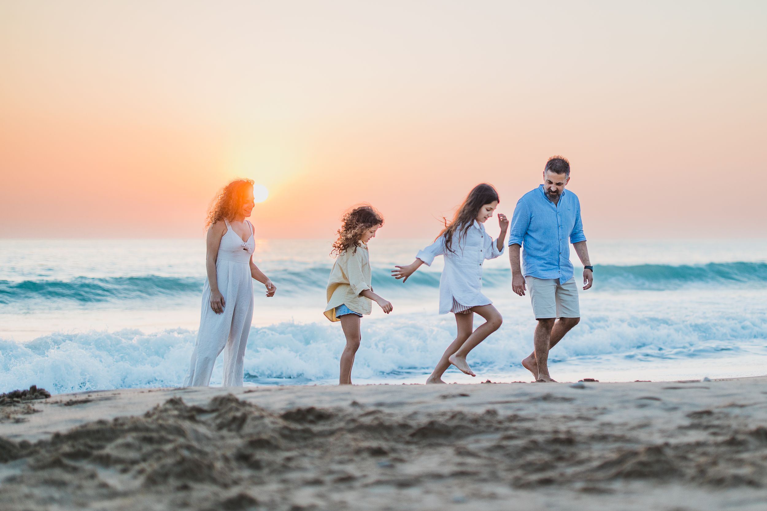Family photography at the beach