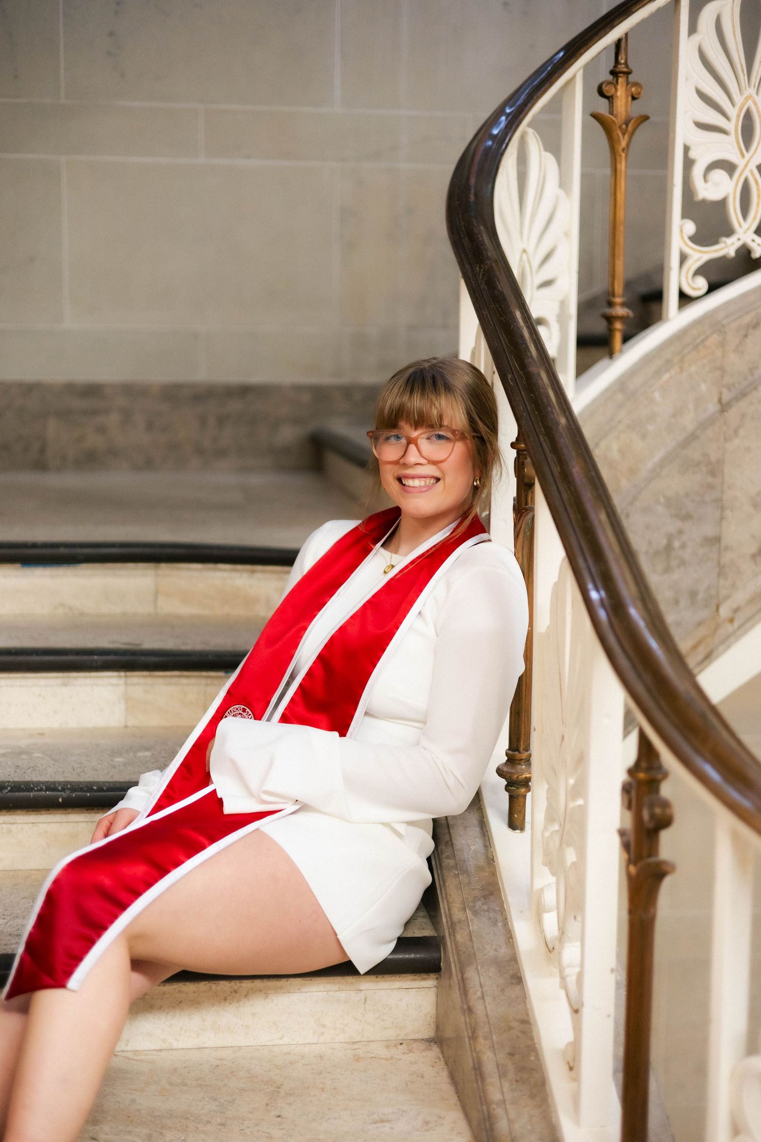 Spring outdoor college graduation photos at Illinois State University in Normal, Illinois