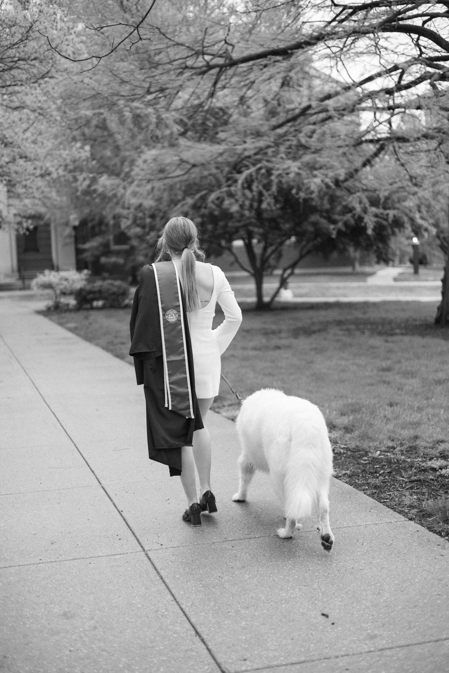 Spring outdoor college graduation photos at Illinois State University in Normal, Illinois