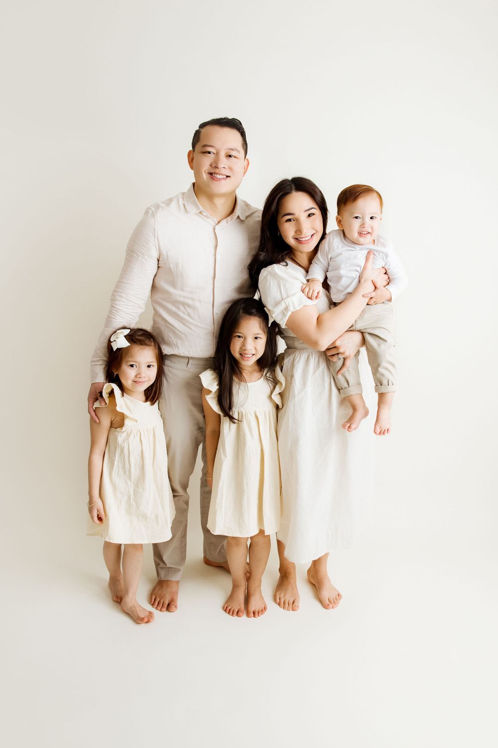 Family of five studio session