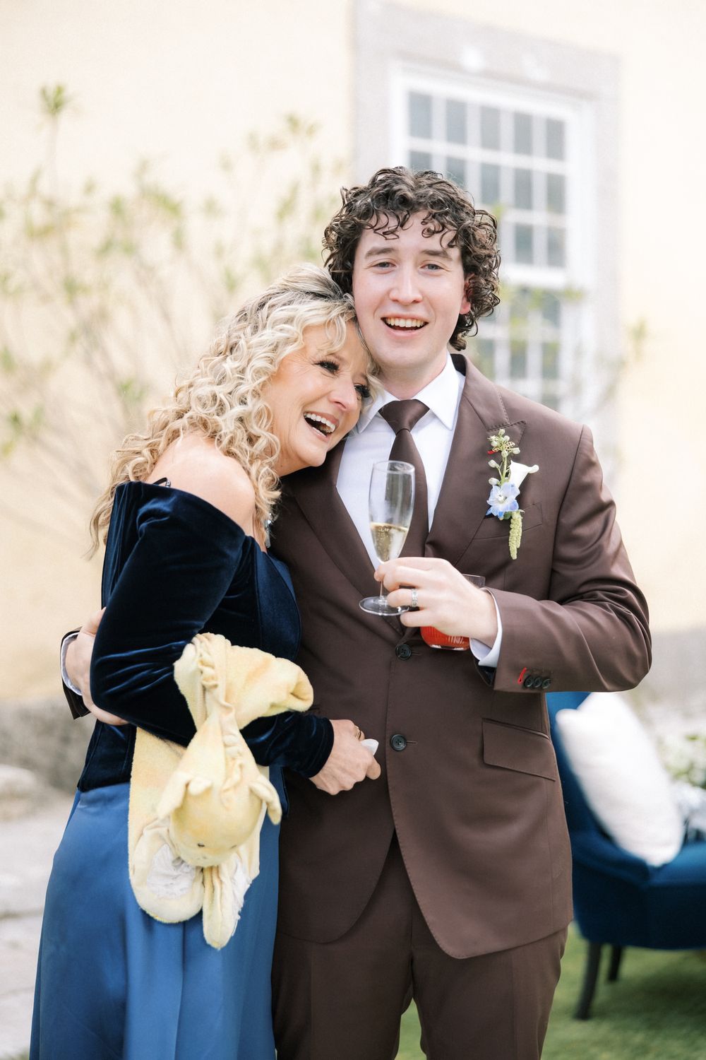 Emotional wedding congratulations after ceremony at Quinta do Torneiro