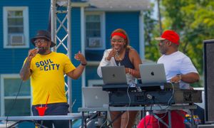 Quad Cities Photography MCs speech at event
