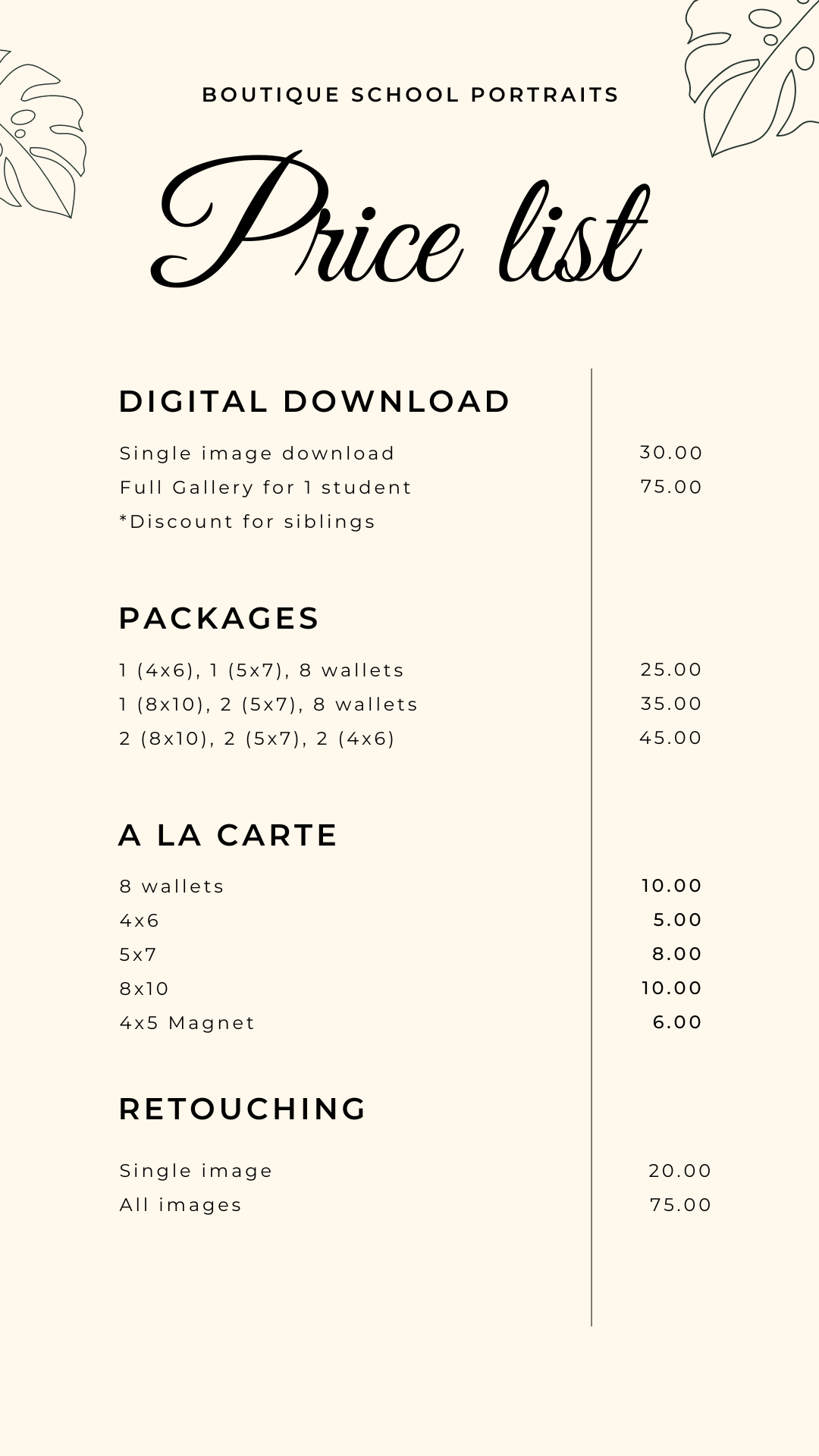 Affordable school photos price list in palm bay florida