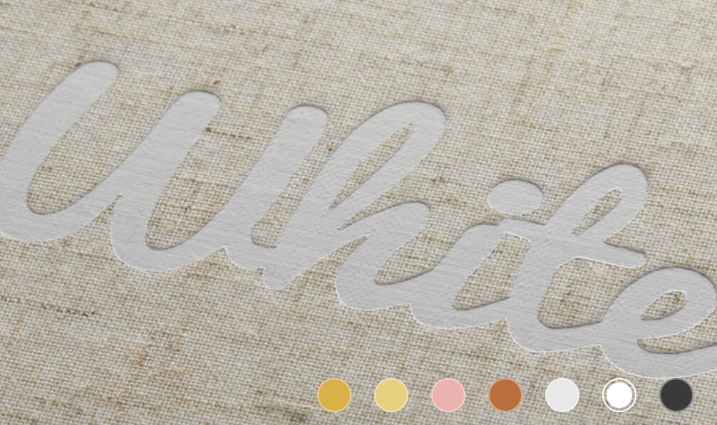 an example of the album embossing we offer