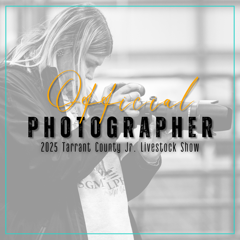 Black and white photography branding design for Official Photographer at livestock show.