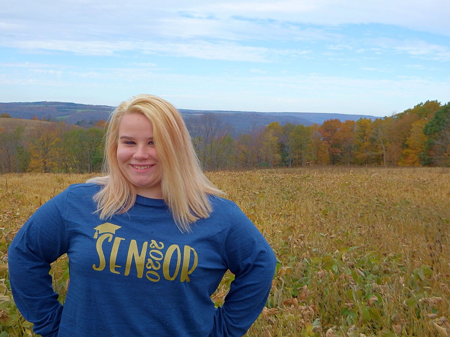 Fall foliage and mountains create scenic autumn landscape.