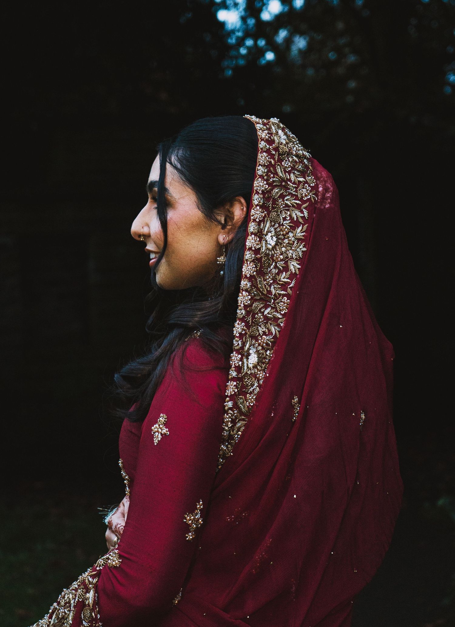 muslim wedding photography, alternative wedding outfits, red dress