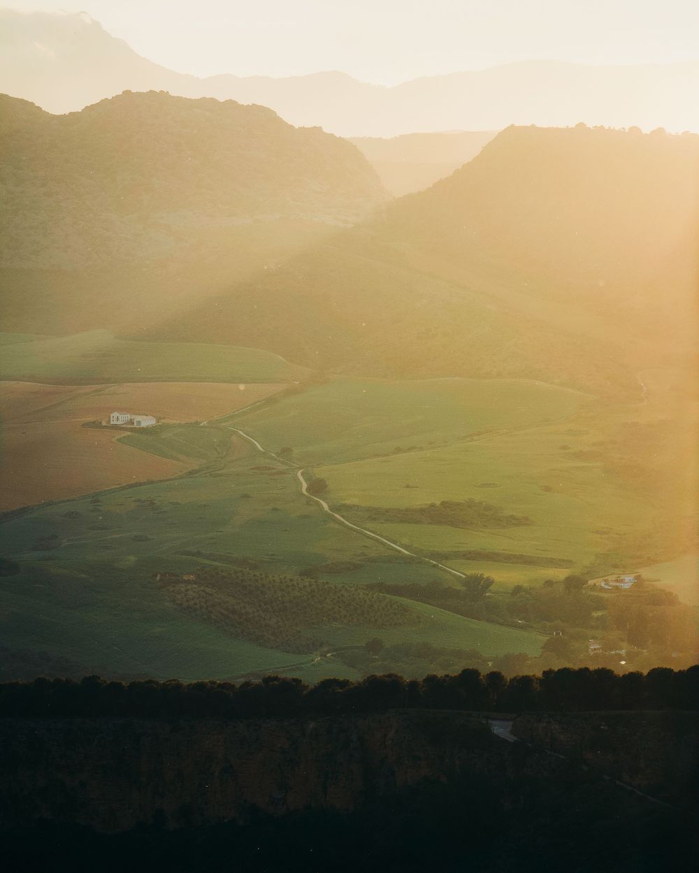 Ronda, Andalusia, Spain rolling hills at golden hour photography