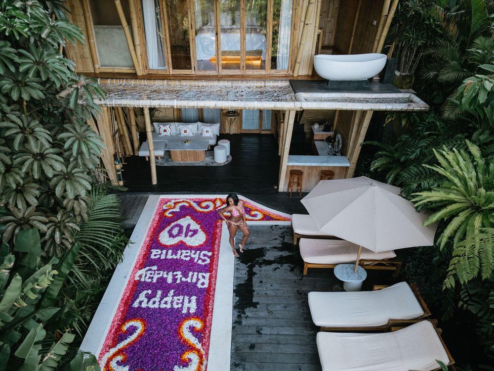 Luxury birthday photography experience in Ubud, Bali.
