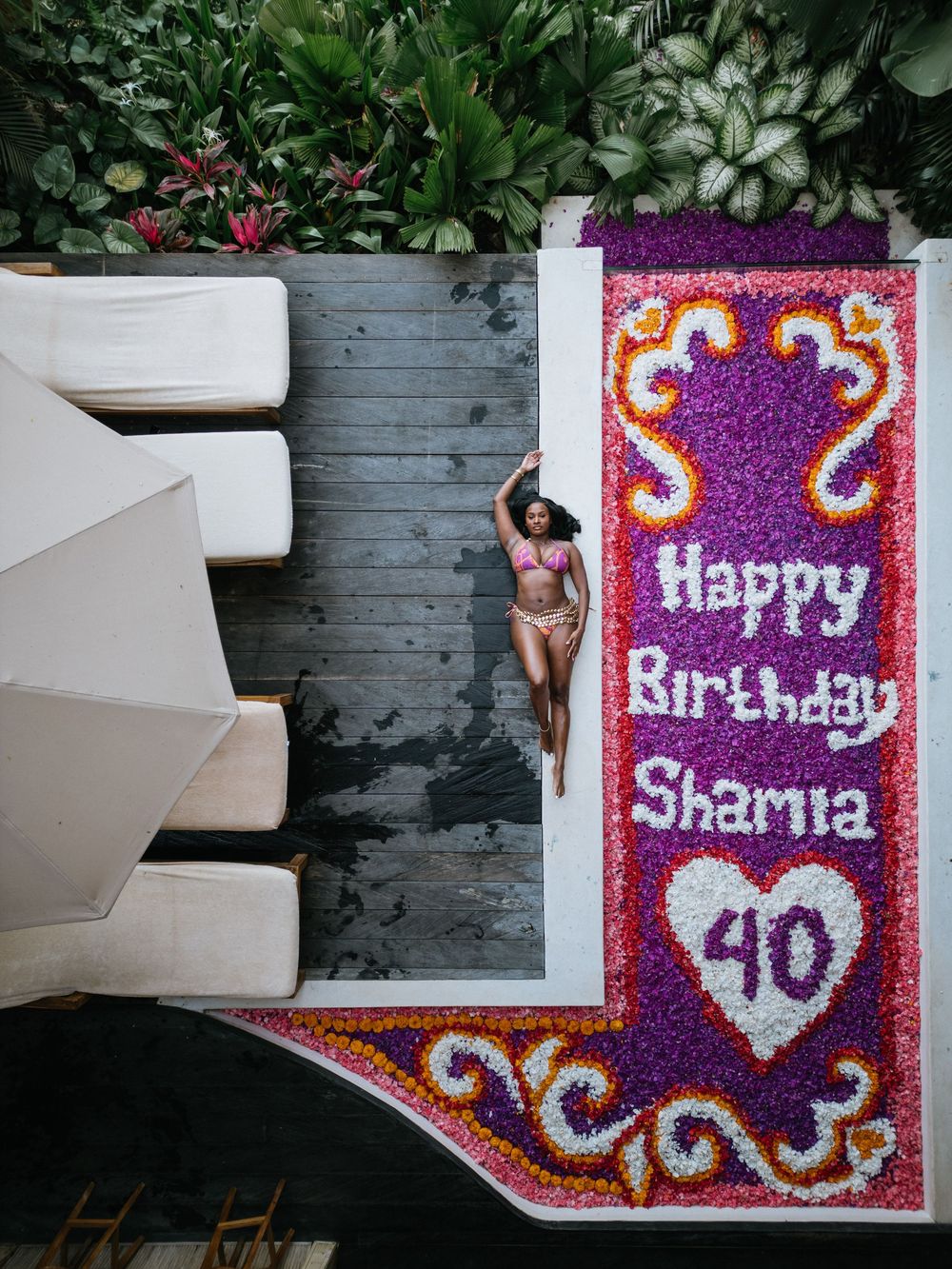 Luxury birthday photography experience in Ubud, Bali.