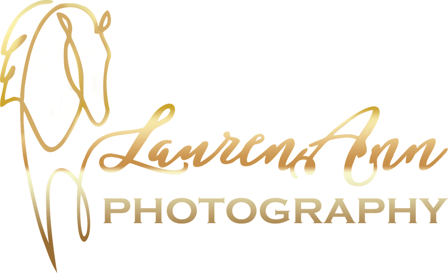 Gold elegant photography logo design with flower motif.