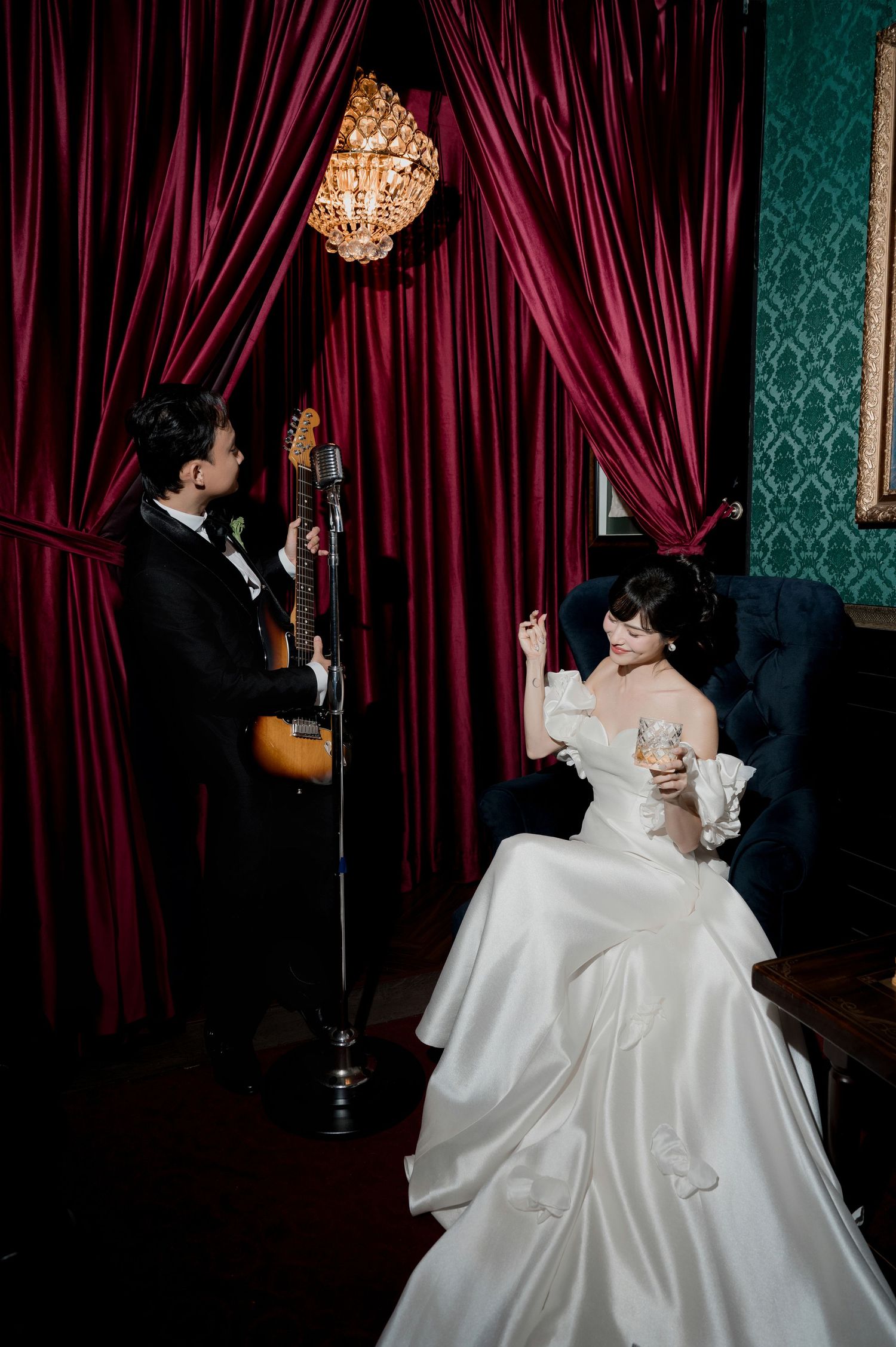 Editorial prewedding photography in Ho Chi Minh City with modern architecture