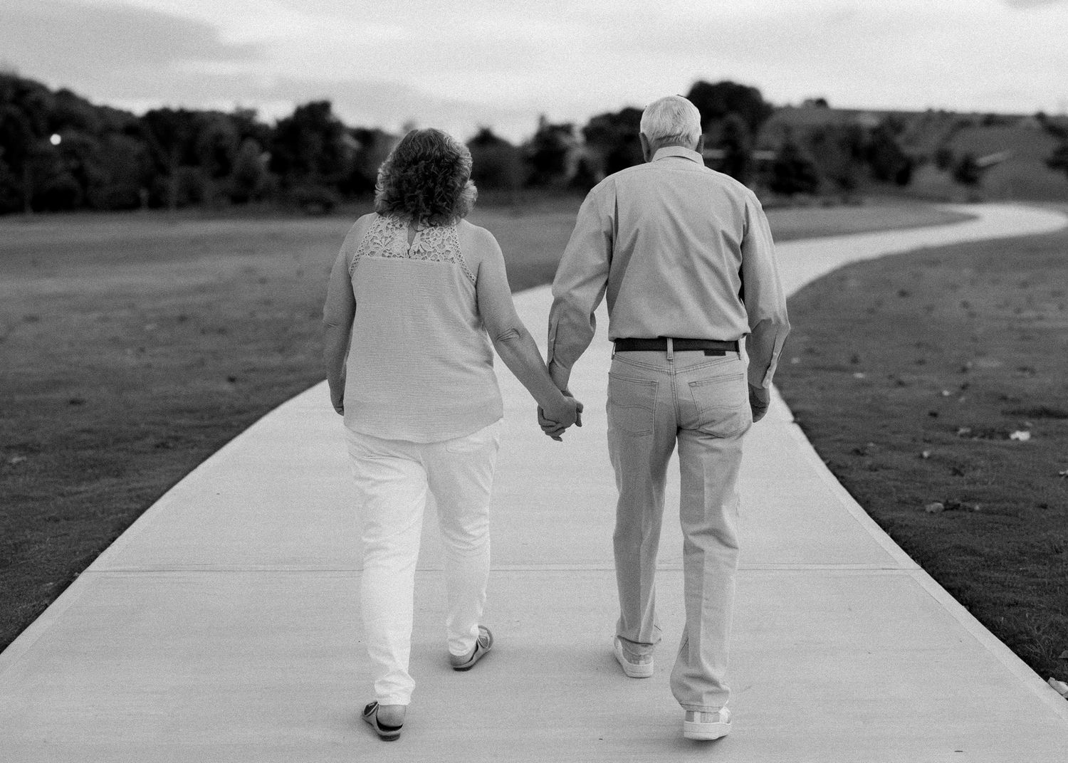 couple walking away