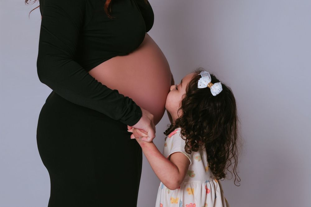 Maternity studio photoshoot in Long Branch NJ with elegant and timeless style