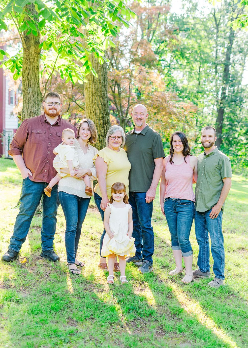 extended family session at their home